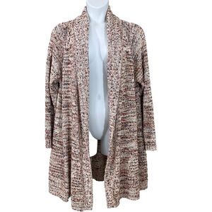 Coldwater Creek Long Line open front Cardigan women’s XL multicolor browns